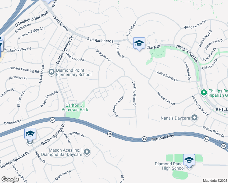 map of restaurants, bars, coffee shops, grocery stores, and more near 773 Featherwood Drive in Diamond Bar