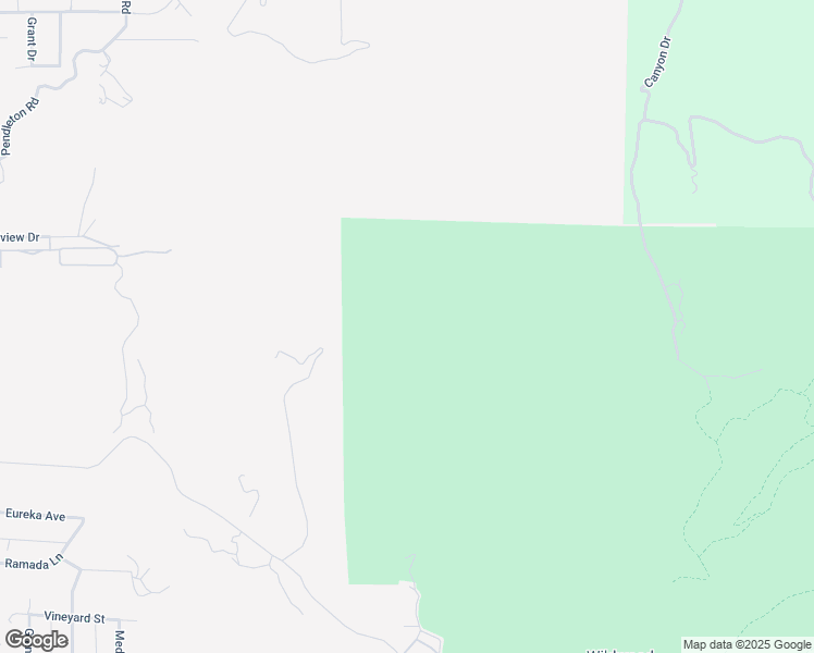 map of restaurants, bars, coffee shops, grocery stores, and more near 1st Street in Yucaipa