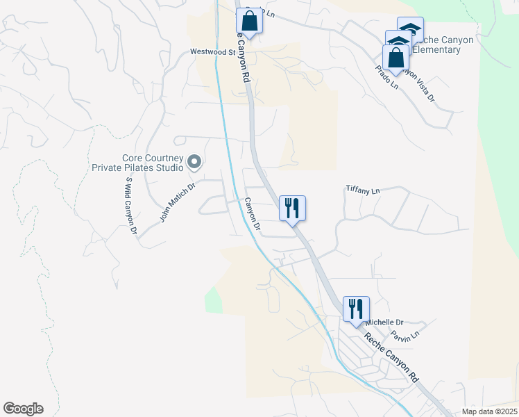 map of restaurants, bars, coffee shops, grocery stores, and more near 2574 Carbon Court in Colton