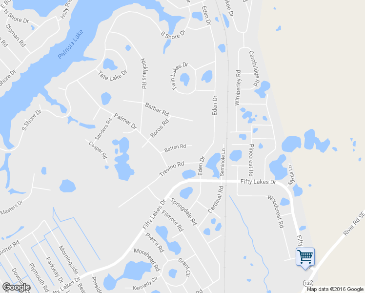 map of restaurants, bars, coffee shops, grocery stores, and more near 872 Batten Road in Boiling Spring Lakes