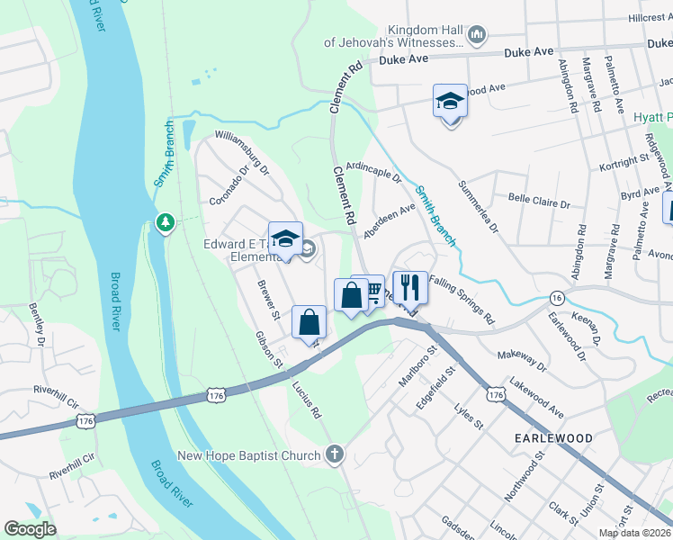 map of restaurants, bars, coffee shops, grocery stores, and more near 3916 Wellesley Drive in Columbia