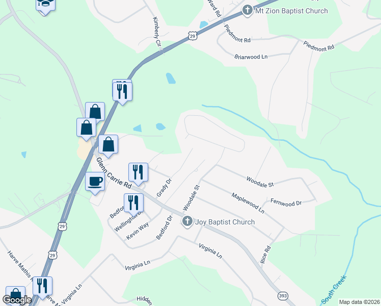 map of restaurants, bars, coffee shops, grocery stores, and more near 241 Grady Drive in Hull