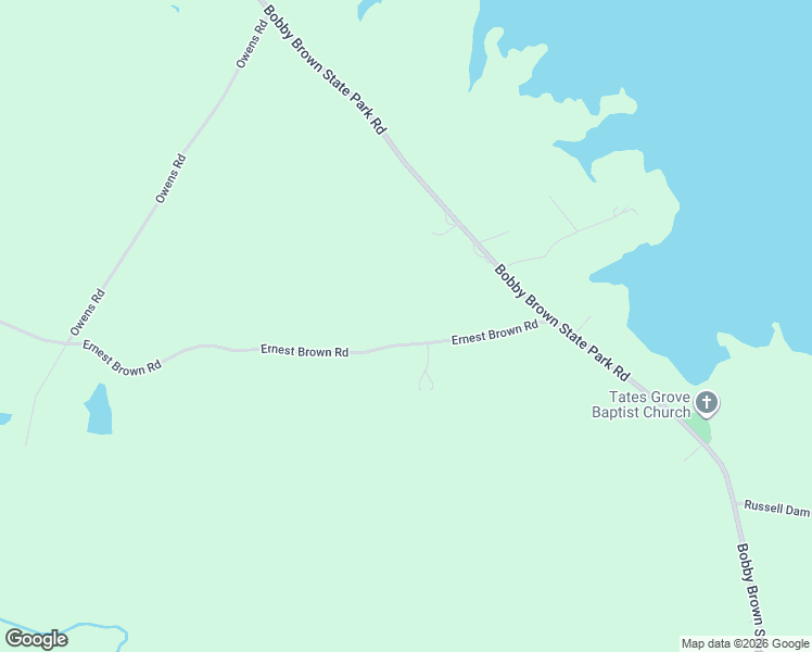 map of restaurants, bars, coffee shops, grocery stores, and more near 3802 Ernest Brown Road in Elberton