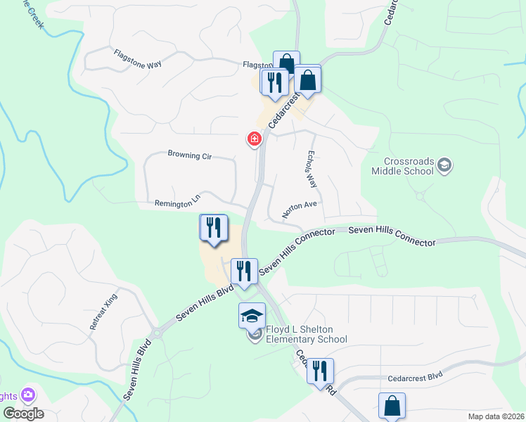 map of restaurants, bars, coffee shops, grocery stores, and more near 169 Prescott Drive in Acworth