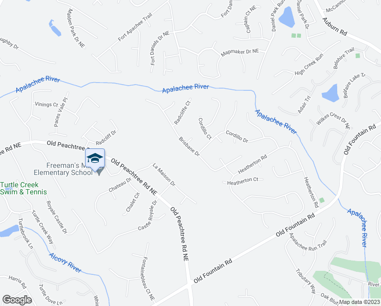 map of restaurants, bars, coffee shops, grocery stores, and more near 1440 Brisbane Drive in Dacula