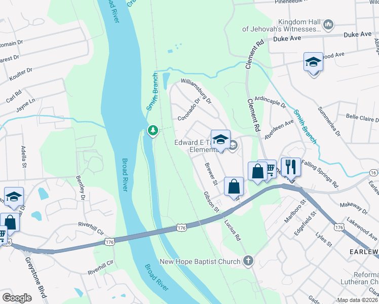 map of restaurants, bars, coffee shops, grocery stores, and more near 663 Rawl Street in Columbia