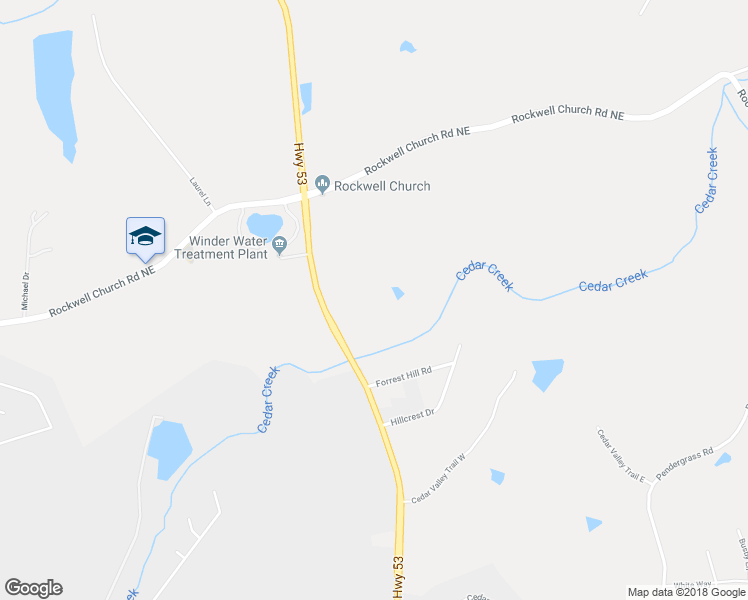 map of restaurants, bars, coffee shops, grocery stores, and more near 783 Gainesville Highway in Winder