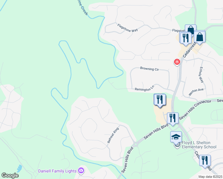 map of restaurants, bars, coffee shops, grocery stores, and more near 541 Remington Lane in Acworth