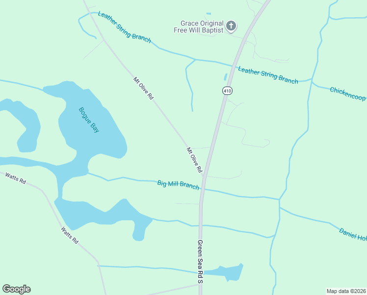 map of restaurants, bars, coffee shops, grocery stores, and more near 2317 Mount Olive Road in Loris