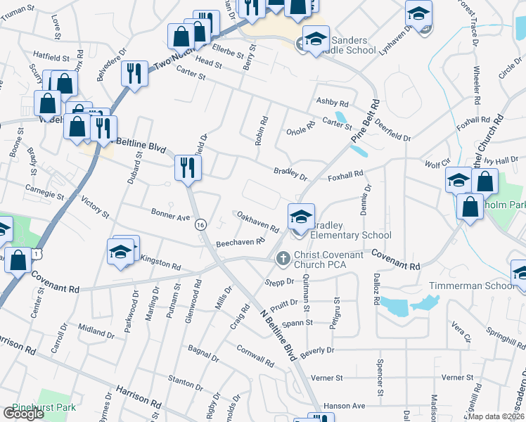 map of restaurants, bars, coffee shops, grocery stores, and more near 73 Dinwood Circle in Columbia