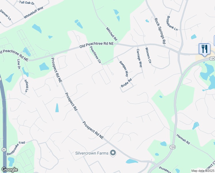 map of restaurants, bars, coffee shops, grocery stores, and more near 1873 Jameson Circle Northeast in Lawrenceville