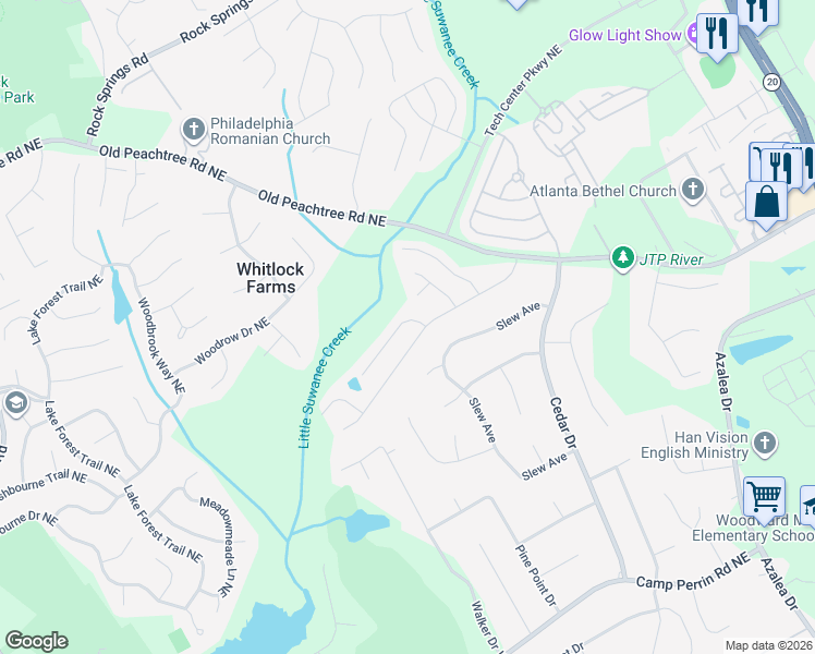 map of restaurants, bars, coffee shops, grocery stores, and more near 811 Courageous Court in Lawrenceville