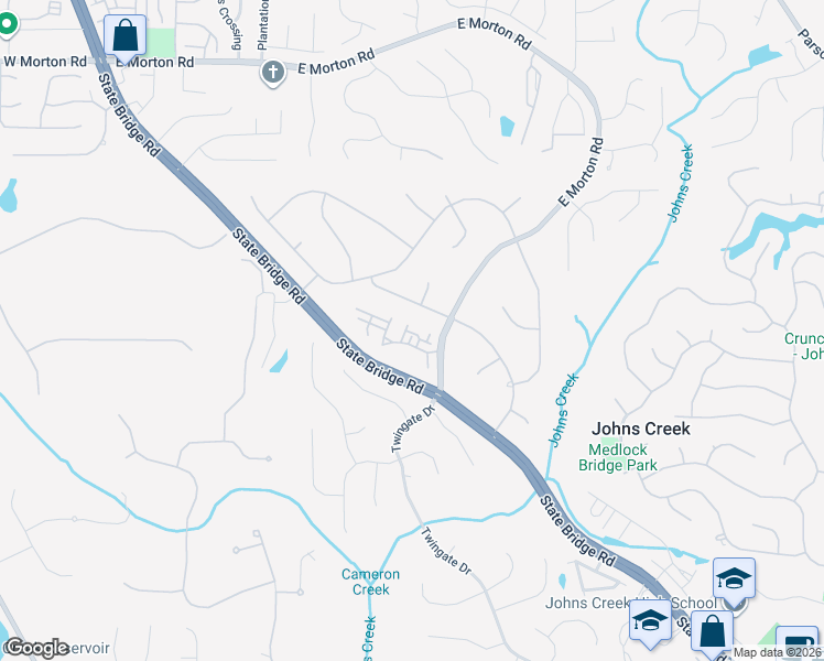 map of restaurants, bars, coffee shops, grocery stores, and more near 10335 Dashiell Court in Alpharetta