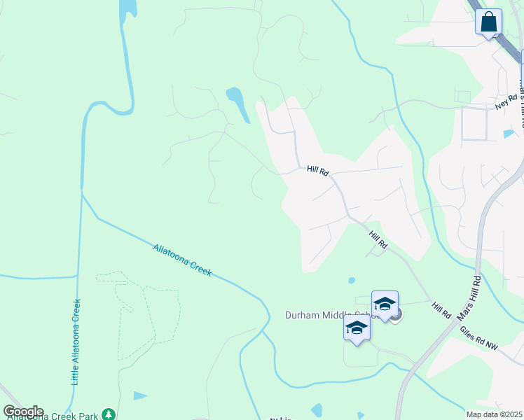 map of restaurants, bars, coffee shops, grocery stores, and more near 3201 Hobsons Ridge in Acworth