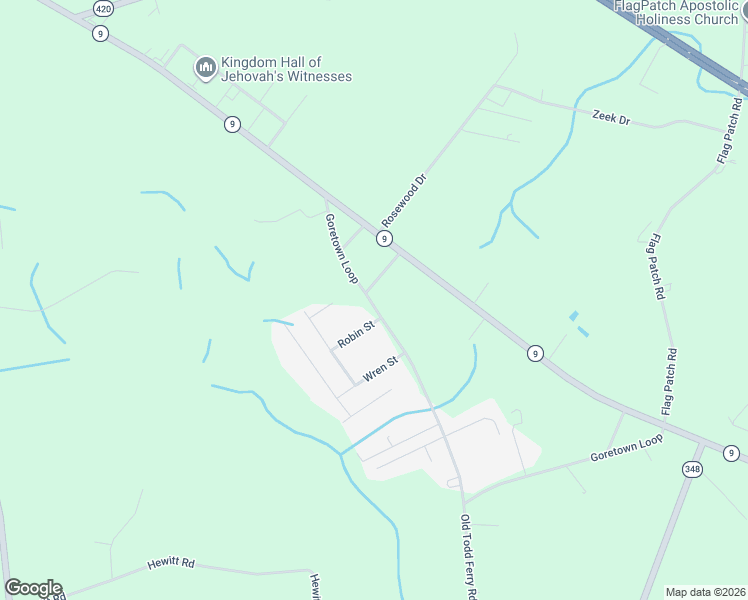 map of restaurants, bars, coffee shops, grocery stores, and more near 655 Goretown Loop in Loris