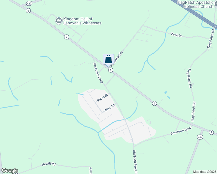 map of restaurants, bars, coffee shops, grocery stores, and more near 655 Goretown Loop in Loris
