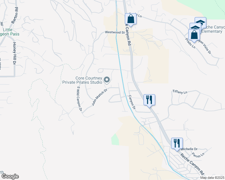 map of restaurants, bars, coffee shops, grocery stores, and more near 2340 East John Matich Drive in Colton