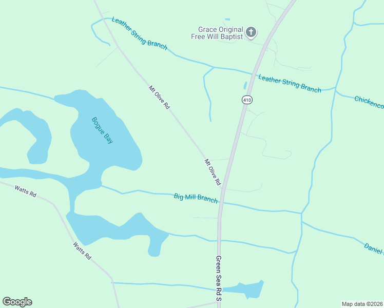 map of restaurants, bars, coffee shops, grocery stores, and more near 2317 Mount Olive Road in Loris