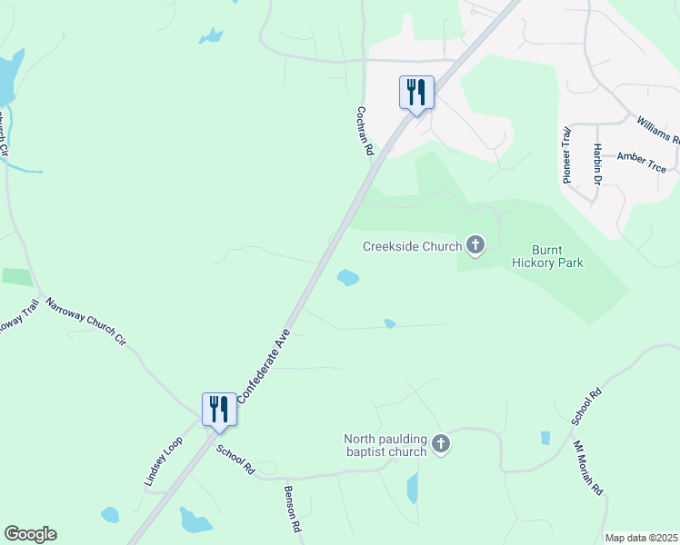 map of restaurants, bars, coffee shops, grocery stores, and more near 8418 Cartersville Highway in Dallas