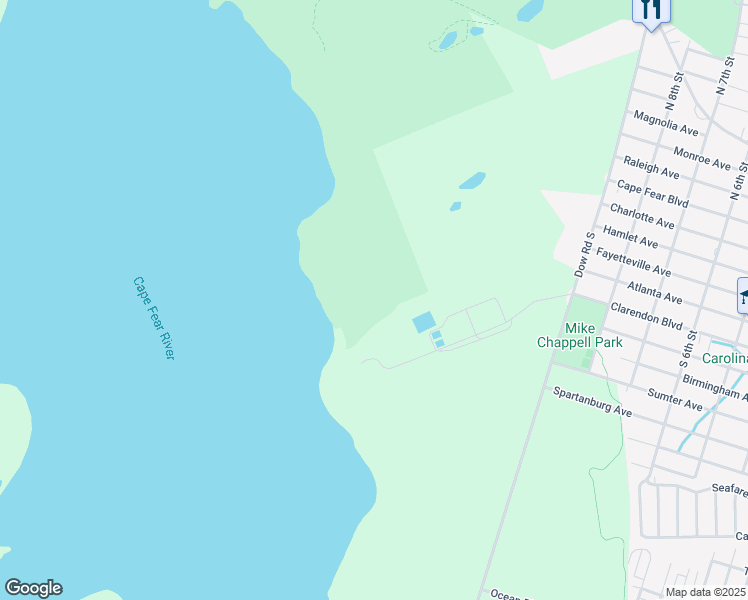 map of restaurants, bars, coffee shops, grocery stores, and more near in Carolina Beach