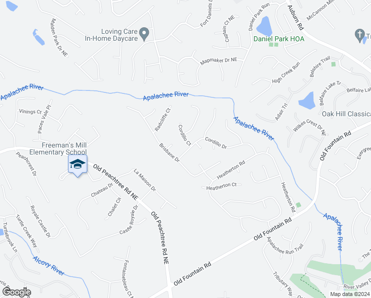 map of restaurants, bars, coffee shops, grocery stores, and more near 2430 Cordillo Drive in Dacula