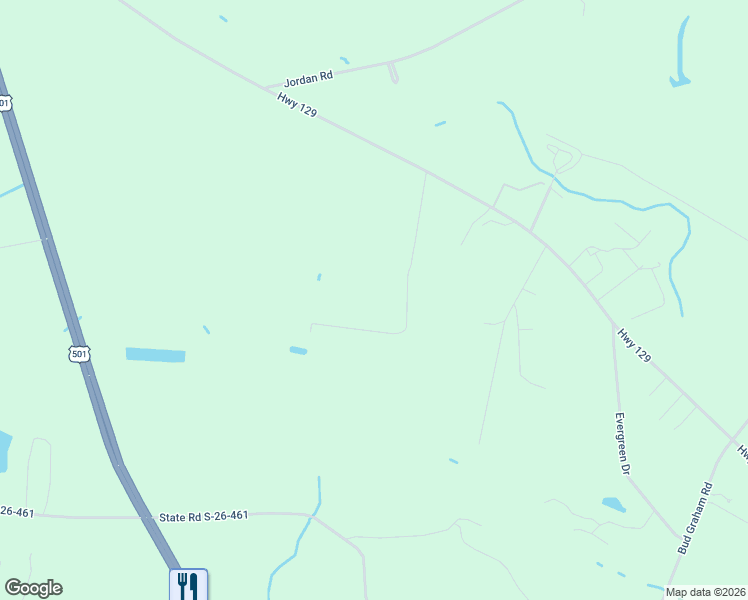 map of restaurants, bars, coffee shops, grocery stores, and more near 1/4 Mile E of Highway 129 in Galivants Ferry