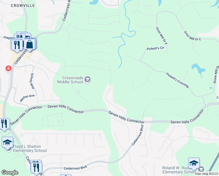 map of restaurants, bars, coffee shops, grocery stores, and more near 372 Garnet Drive in Acworth