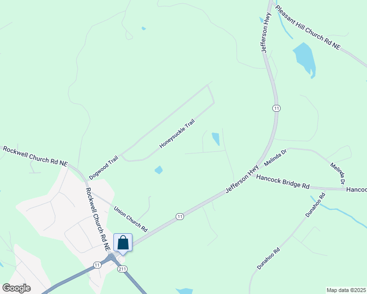 map of restaurants, bars, coffee shops, grocery stores, and more near 1217 Ora Lee Lane in Winder