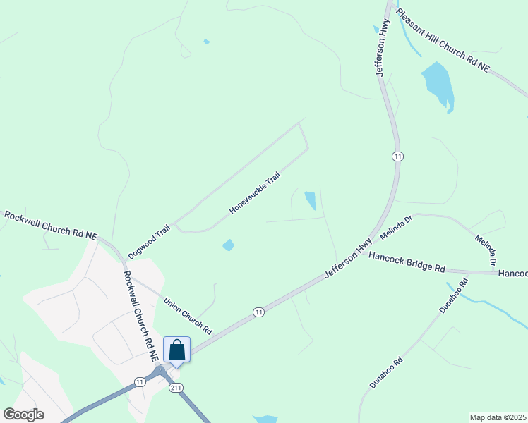 map of restaurants, bars, coffee shops, grocery stores, and more near 1217 Ora Lee Lane in Winder