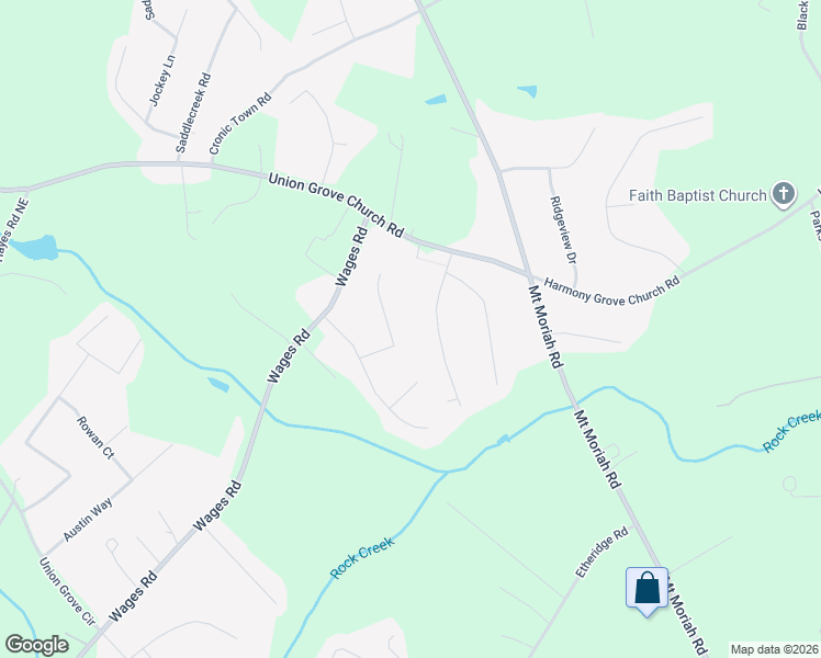 map of restaurants, bars, coffee shops, grocery stores, and more near 361 Cross Creek Court in Auburn
