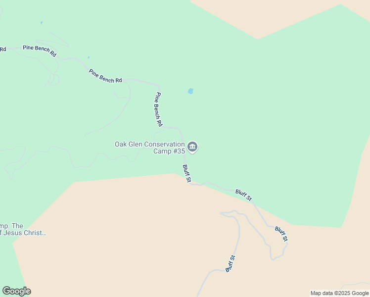 map of restaurants, bars, coffee shops, grocery stores, and more near Bluff Street in Banning