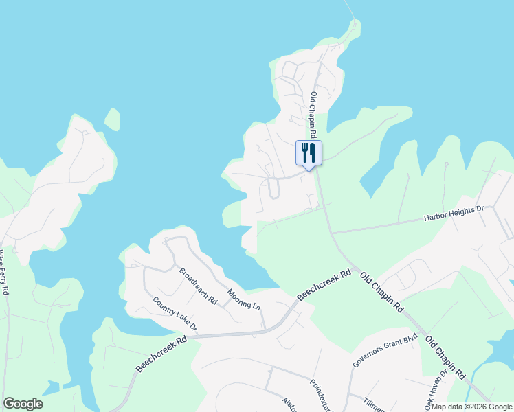map of restaurants, bars, coffee shops, grocery stores, and more near 132 Buckboard Road in Lexington