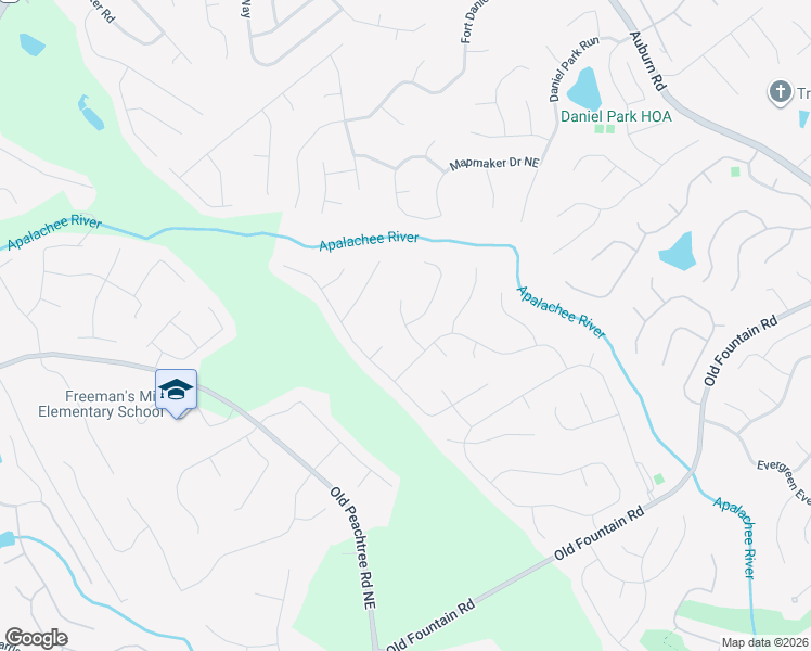 map of restaurants, bars, coffee shops, grocery stores, and more near Cordillo Drive Northeast in Dacula