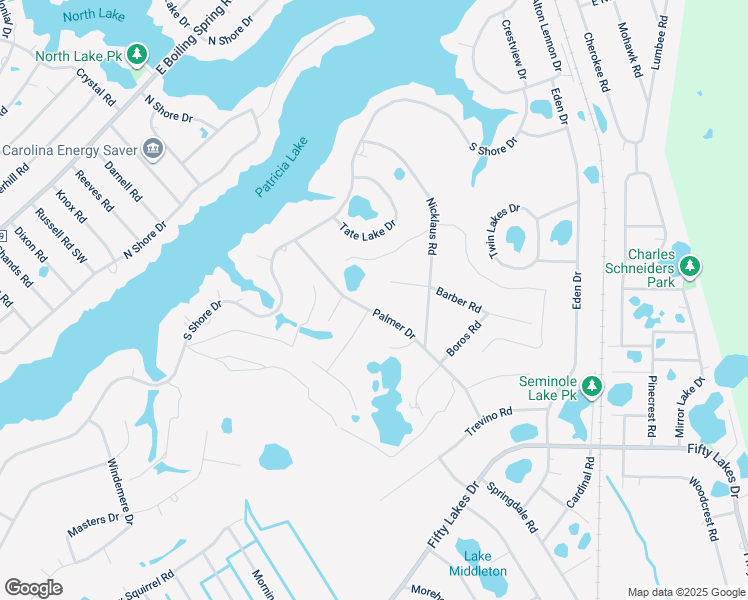 map of restaurants, bars, coffee shops, grocery stores, and more near 541 Palmer Drive in Southport