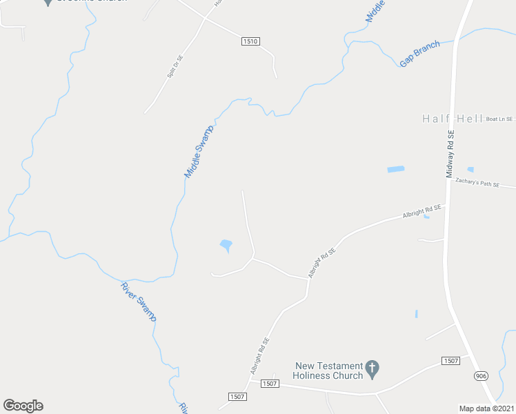 map of restaurants, bars, coffee shops, grocery stores, and more near 501 Carneys Branch Trail Southeast in Bolivia
