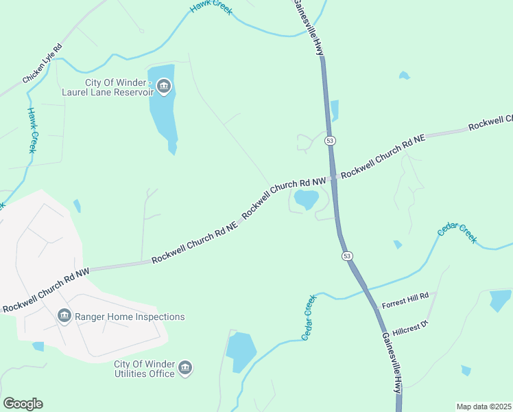 map of restaurants, bars, coffee shops, grocery stores, and more near in Winder