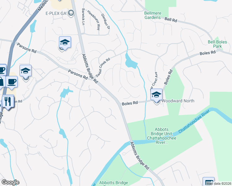 map of restaurants, bars, coffee shops, grocery stores, and more near 140 Jilstone Court in Duluth