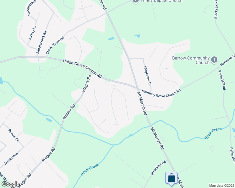 map of restaurants, bars, coffee shops, grocery stores, and more near 355 Cross Creek Place in Auburn