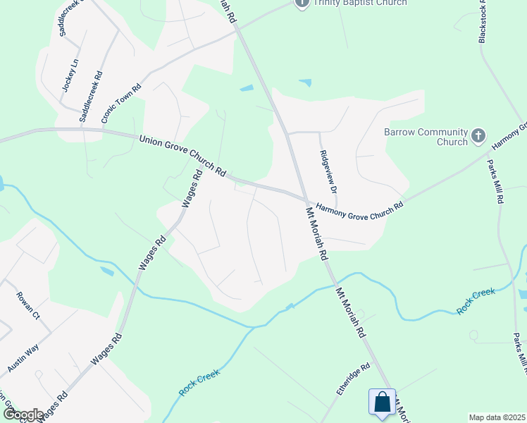 map of restaurants, bars, coffee shops, grocery stores, and more near 355 Cross Creek Place in Auburn