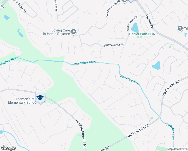 map of restaurants, bars, coffee shops, grocery stores, and more near 1641 Cordillo Drive Northeast in Dacula