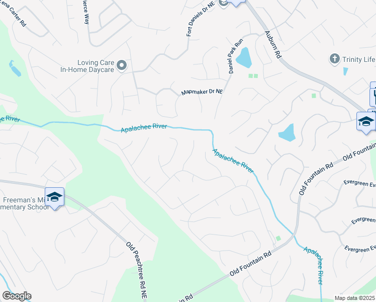 map of restaurants, bars, coffee shops, grocery stores, and more near 2533 Weycroft Lane in Dacula