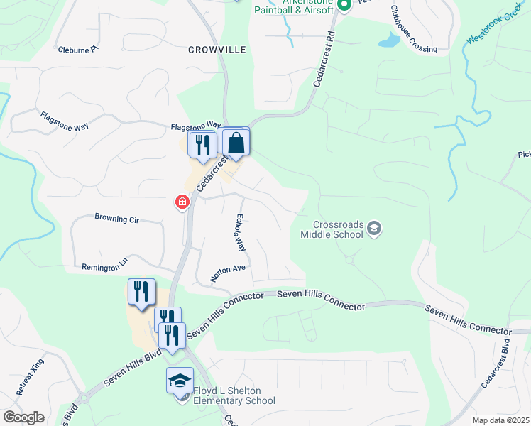 map of restaurants, bars, coffee shops, grocery stores, and more near 264 Allgood Trace in Acworth