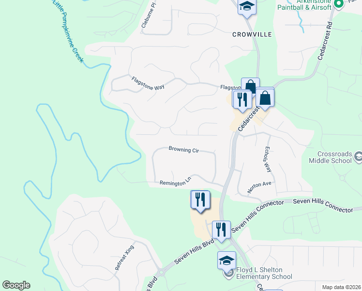 map of restaurants, bars, coffee shops, grocery stores, and more near 336 Browning Circle in Acworth