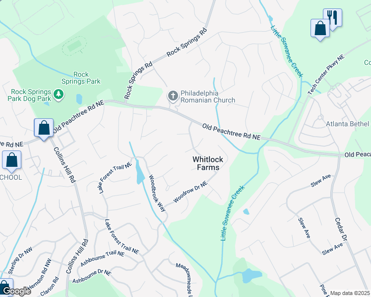 map of restaurants, bars, coffee shops, grocery stores, and more near 631 Cordun Court in Lawrenceville