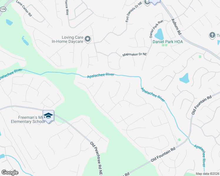 map of restaurants, bars, coffee shops, grocery stores, and more near 1641 Cordillo Drive Northeast in Dacula