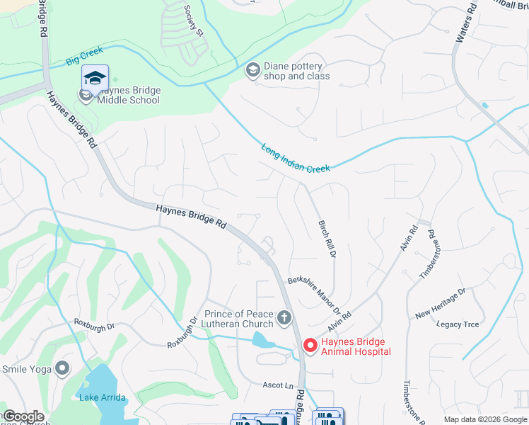 map of restaurants, bars, coffee shops, grocery stores, and more near 175 Wentworth Terrace in Alpharetta