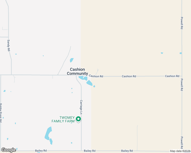 map of restaurants, bars, coffee shops, grocery stores, and more near 1243 Cashion Road in Cashion Community