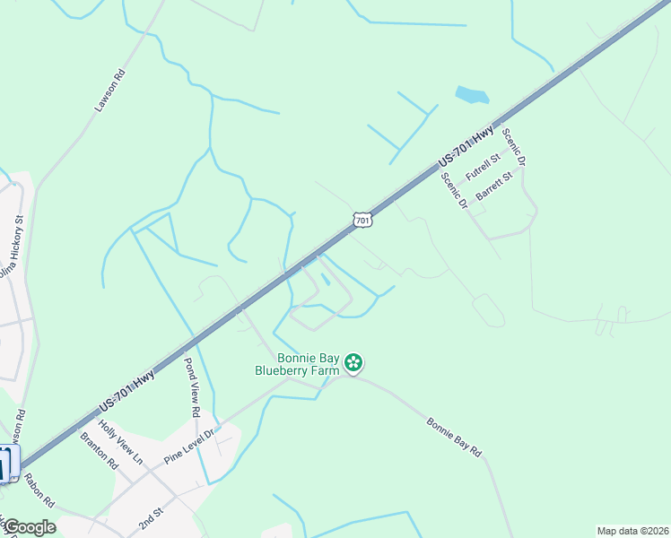 map of restaurants, bars, coffee shops, grocery stores, and more near 248 Quail Run Road in Loris