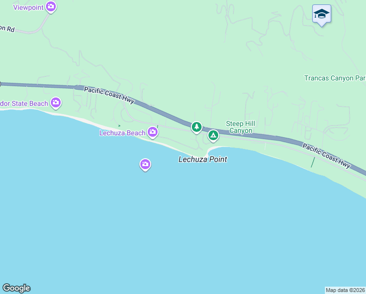 map of restaurants, bars, coffee shops, grocery stores, and more near 31646 Sea Level Drive in Malibu