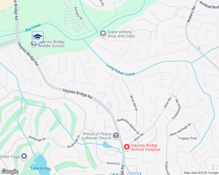 map of restaurants, bars, coffee shops, grocery stores, and more near 175 Wentworth Terrace in Alpharetta
